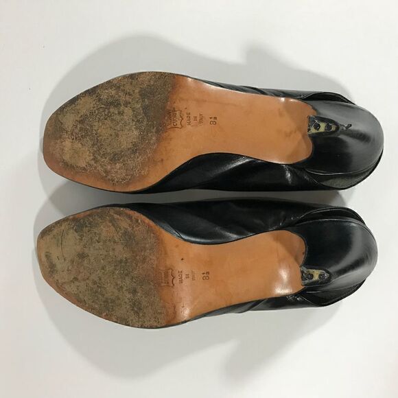 Modern & Sleek Curved Heel Slingback Peep-Toe - Picture 6 of 6